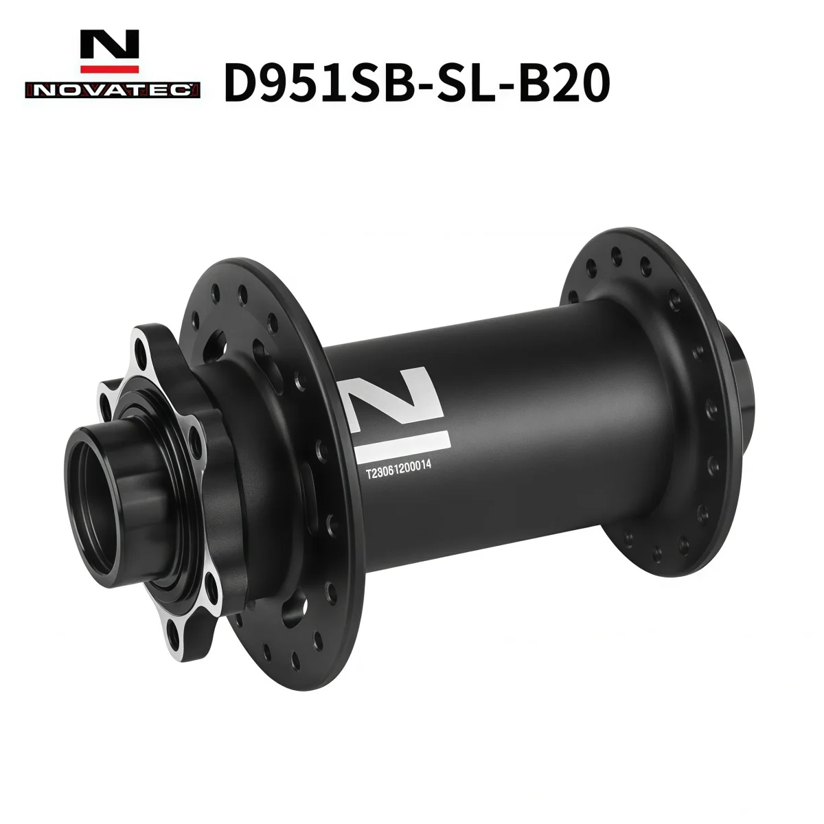 Cubo Dianteiro de Bicicleta NOVATEC em Liga Leve - Eixo Passante BOOST 110x20mm 32H Freio a Disco 6 Parafusos Cubo MTB Rolamentos Duplamente Vedados