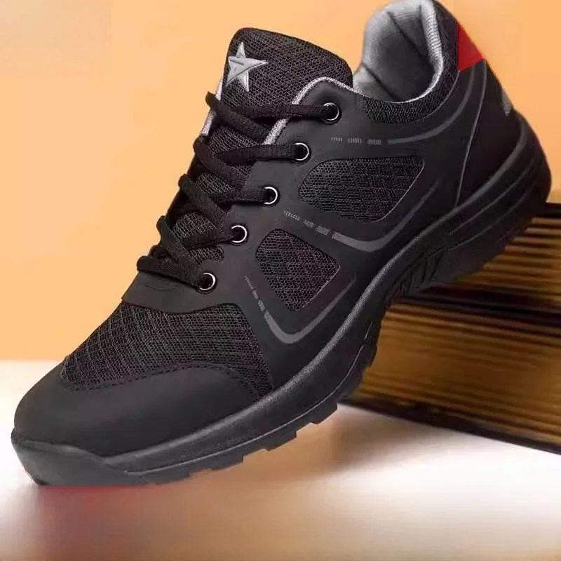 

Новые мужские кроссовки для тренировок, дышащие беговые кроссовки, износостойкие резиновые кроссовки для весны и осени, черные рабочие кроссовки