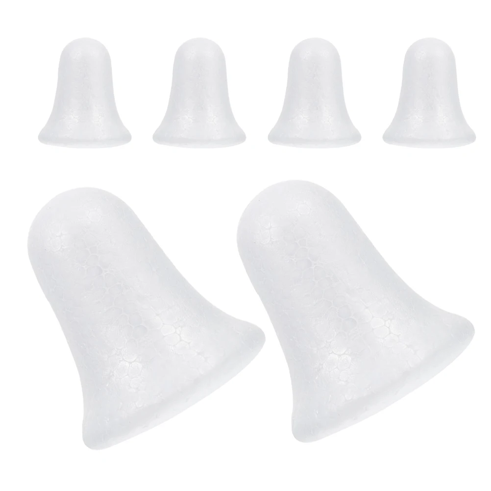 

6Pcs Foam Jingle Bells Christmas Decor DIY Wedding Crafts White Foams Bells Charming Touch Seasonal Decorations