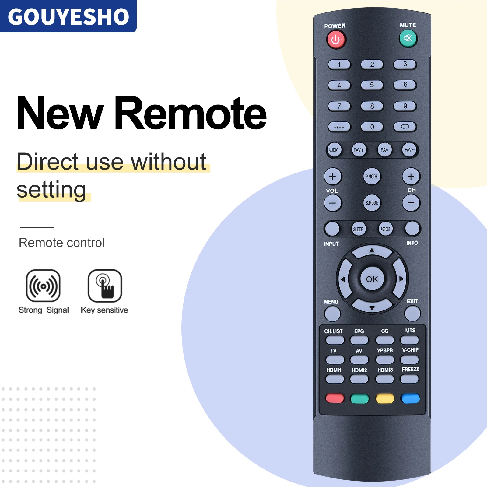 

New Remote Control For RCA TV RLED6090 RTU4002 RTU5540-B RLDED4016A-H RTU4300