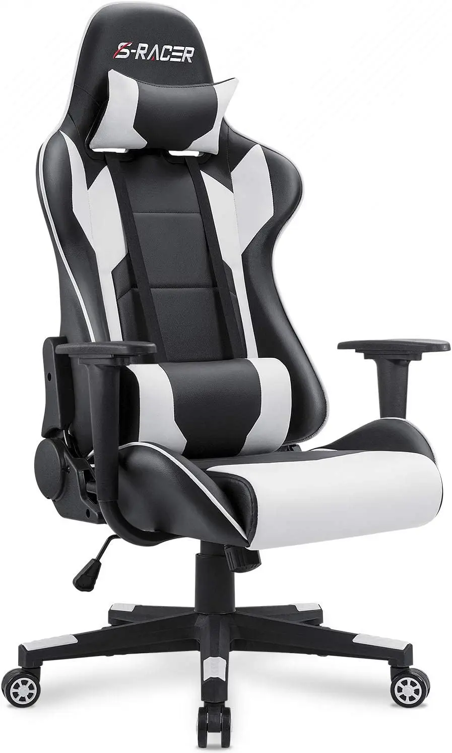 Gaming Chair, Office Chair High Back Computer Chair Leather Desk Chair Racing Executive Ergonomic Adjustable Swivel Task