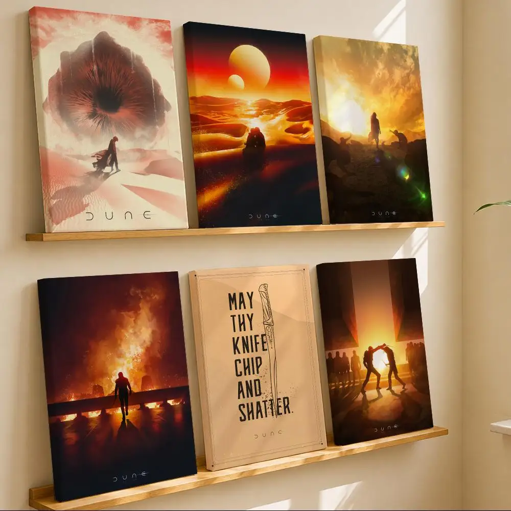 Classic Movie D-Dune Framed Wall Painting Wooden Framed Canvas Poster Wall Art HD Waterproof Print Home Decor