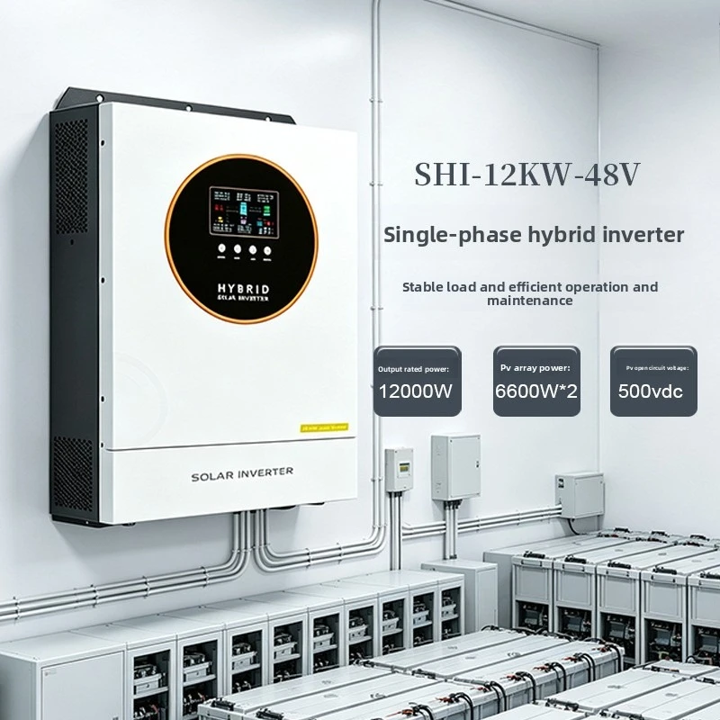 12KW 48V Single Phase Hybrid Solar Inverter PV Energy Storage Grid Tie Inverter for Home and Commercial Use