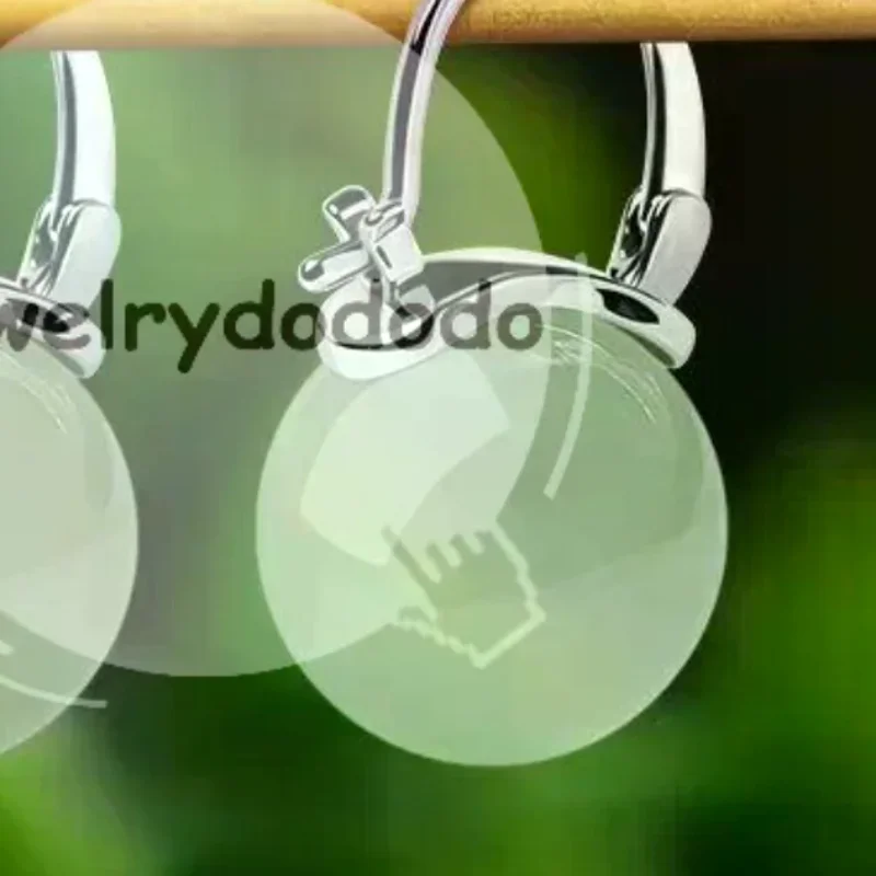 Silver Base Resin Drop Earrings Hypoallergenic Natural Light Green Minimalist Jewelry for Women Party Travel Wear