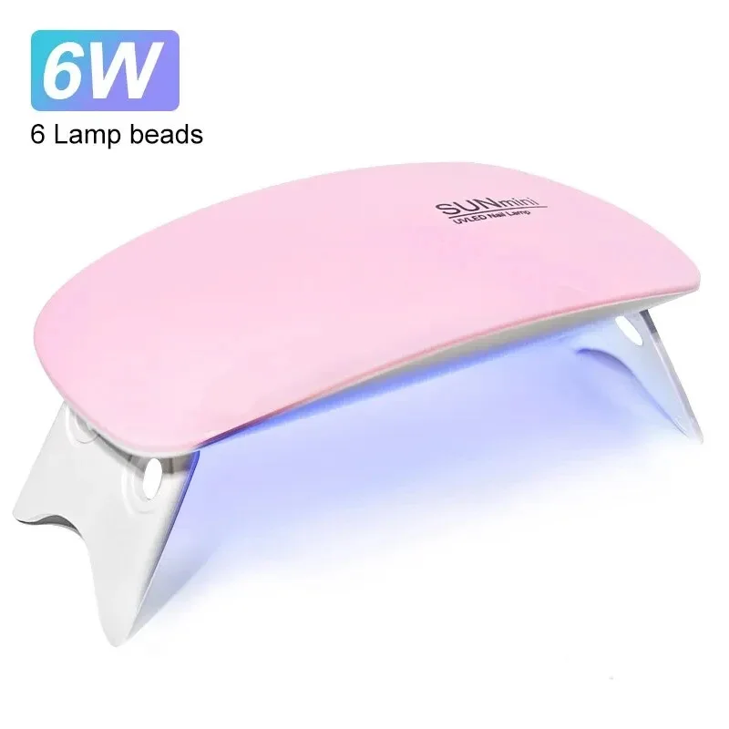 المحمولة 6 واط الوردي البسيطة Uv Led مجفف الأظافر مصباح جودة عالية الأشعة فوق البنفسجية ضوء علاج هلام البولندية مسمار مصباح Usb Led هلام مجفف الأظافر مصابيح الأشعة فوق البنفسجية
