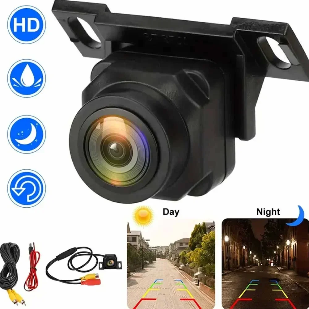 

QueenDer 170° Car Rear View Backup Camera 12v Reverse Parking Cam Waterproof HD Night Vision for monitor