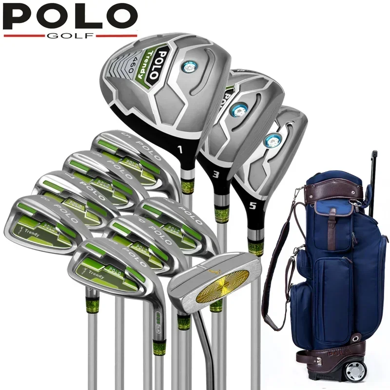 POLO. 11PCS Clubs Collections Titanium Alloy for Driver Full Golf Set Stainless Steel Shaft Golf Clubs Complete Set