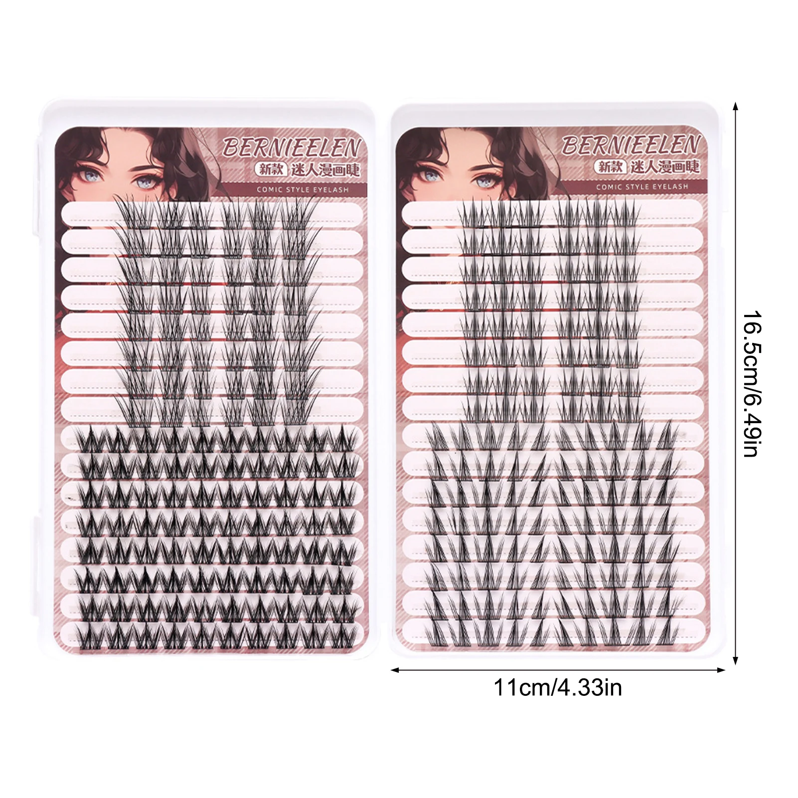 الجزء العنقودية الرموش الصناعية العلوي السفلي جلدة 5-13 مللي متر رقيق لتقوم بها بنفسك تمديد لينة تأثيري شائكة رمش مجموعات ماكياج اليومي #6