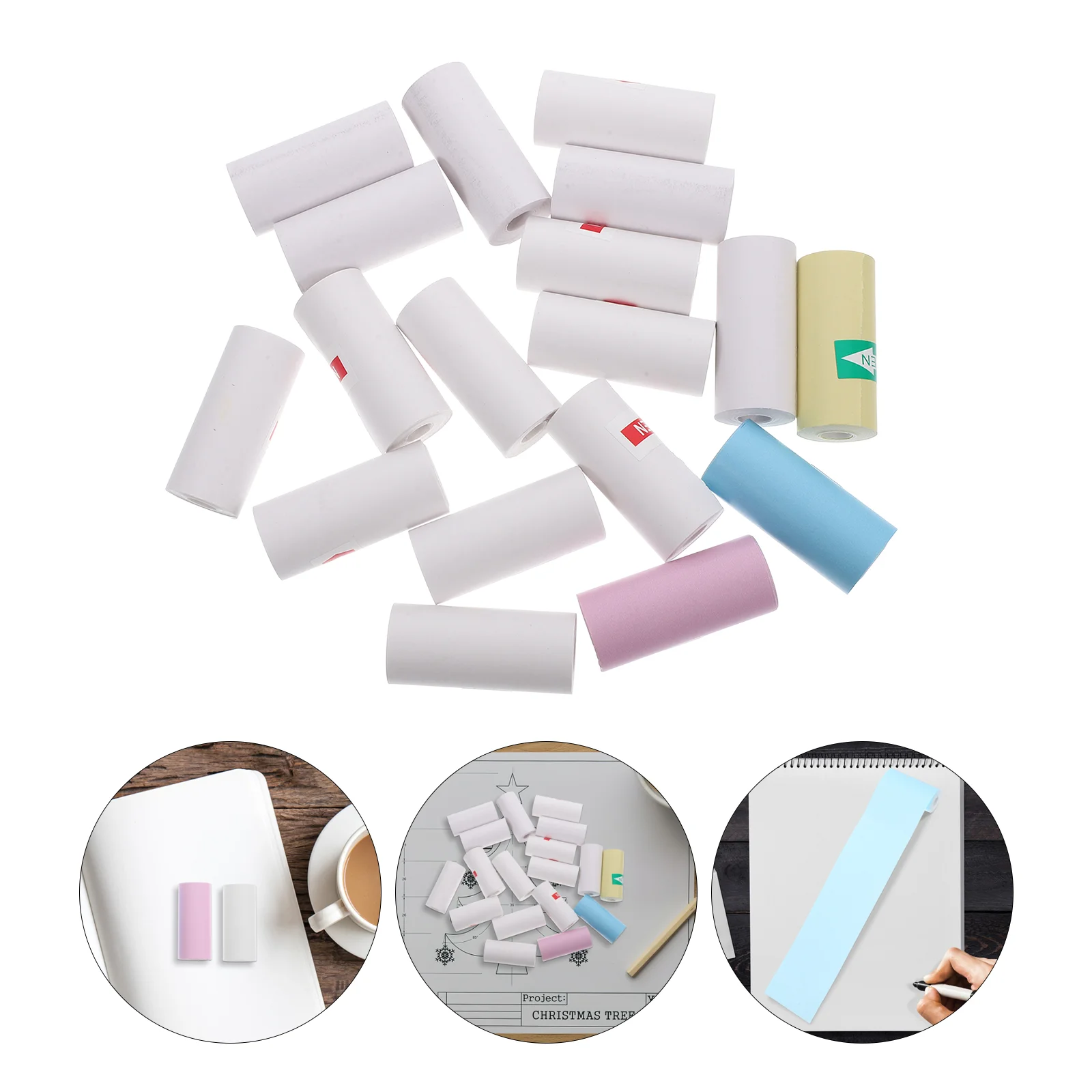 18 Rolls Thermal Paper Mini Printer Kids Refill Inkless Instant Camera Note Sticker Printing Printable