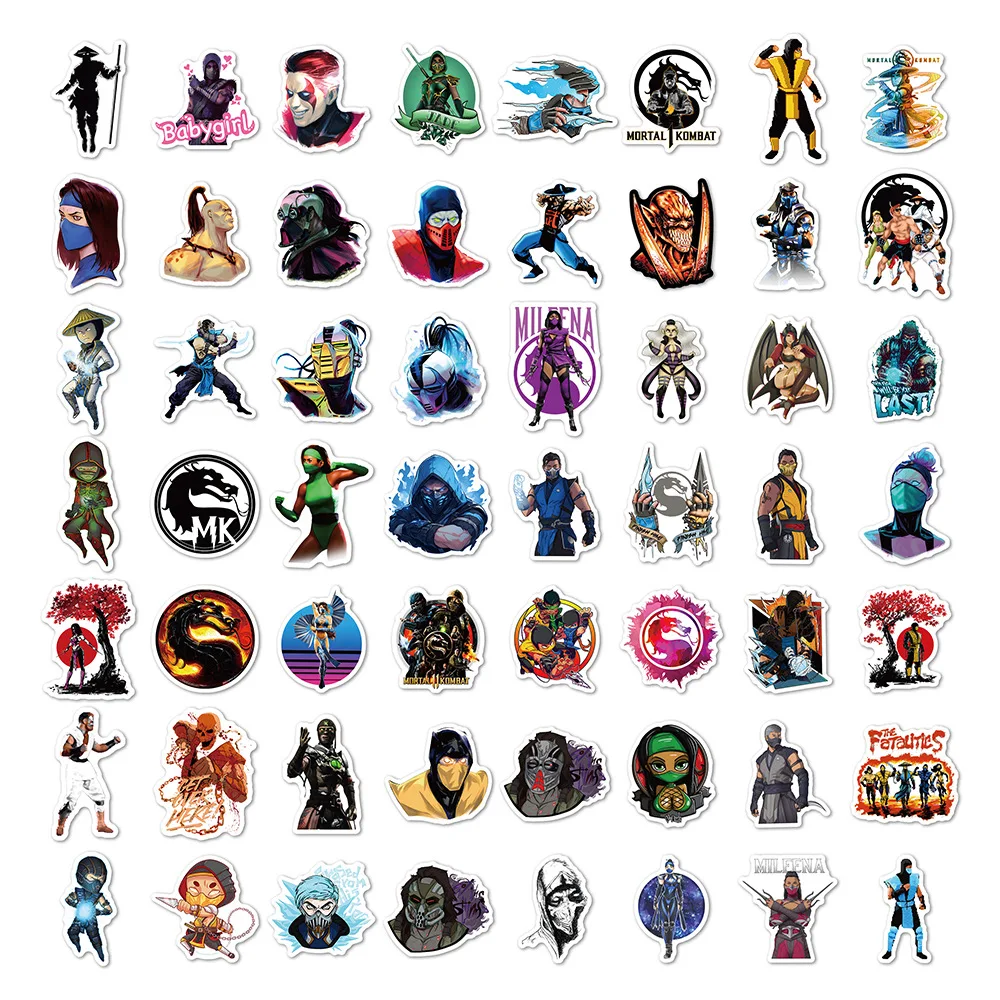 10/30/60PCS Mortal Kombat Graffiti Sticker Game Kids Toys DIY Skateboard Water Cup Suitcase Laptop Phone Bike Waterproof Decals