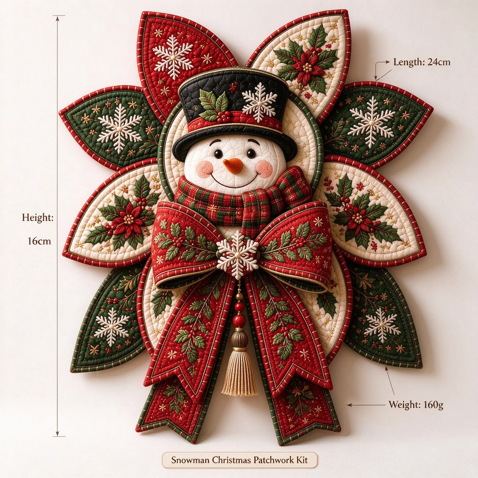 Christmas snowman and dwarf DIY semi-finished handmade set patchwork, holiday gifts, home hanging decorations, outdoor garden de