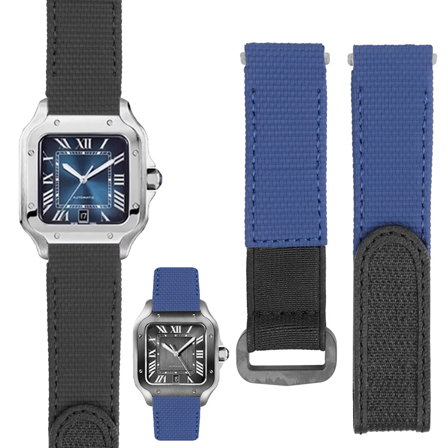 Velcro Quick Release Watch Strap for Cartier Santos Santos Velcro Straps