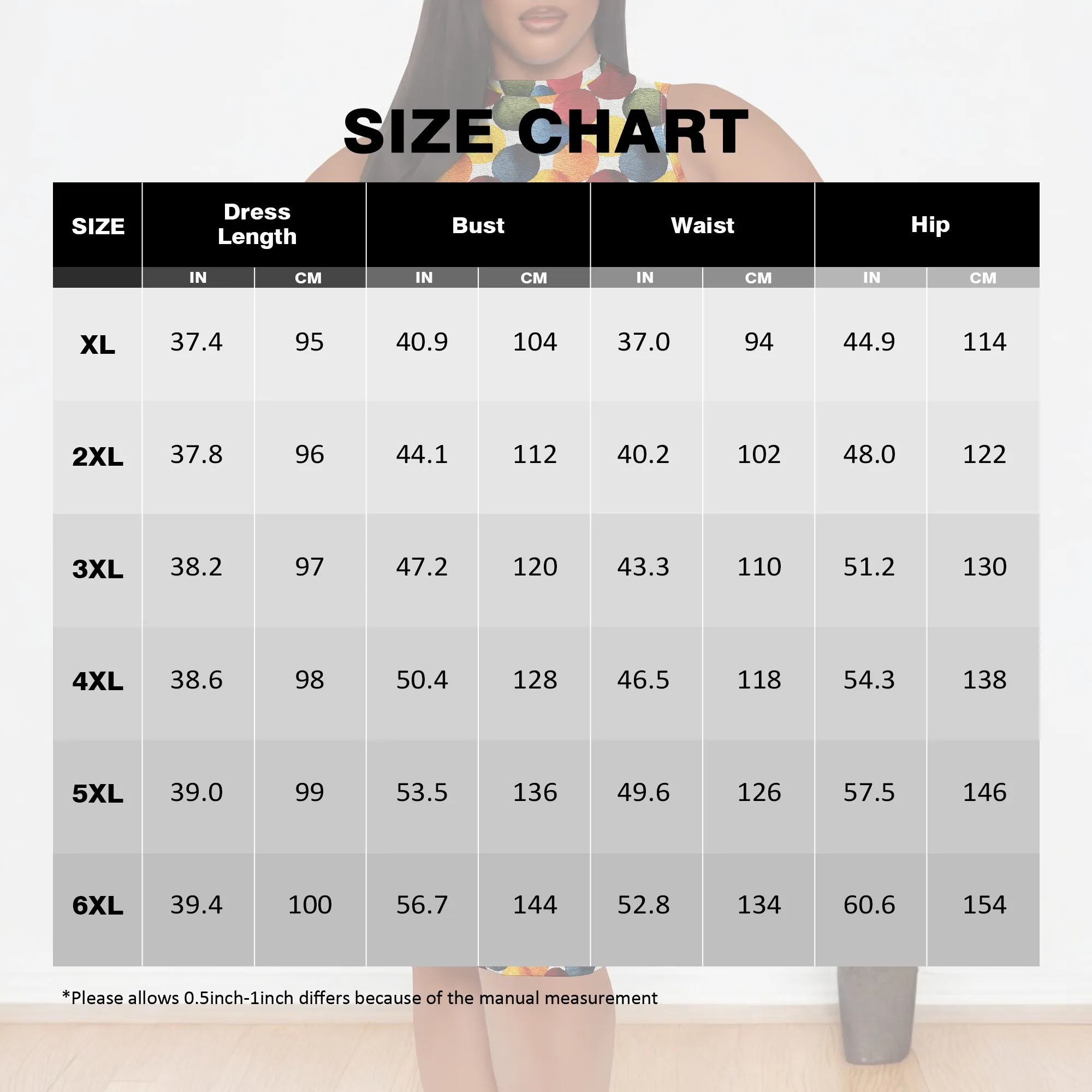 Colorful Polka Dot Plus Size Dress XL-6XL Abstract Sleeveless Outfit for Festival or Art Event