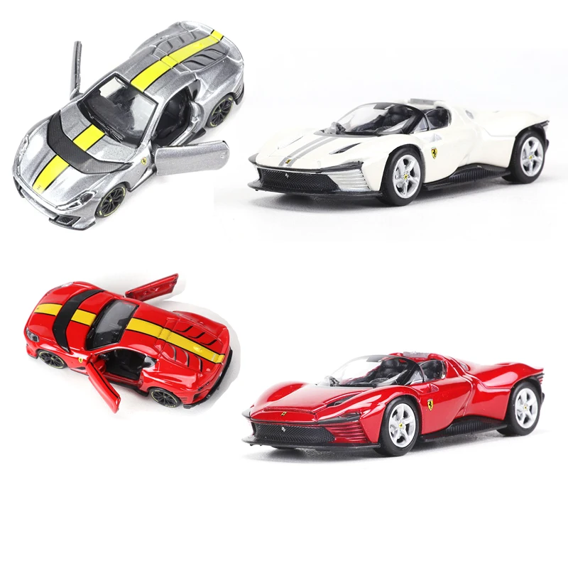 Bburago 1:64 genuino Ferrari SP1 812 COMPETIZIONE Daytona SP3 Bianco/ROSSO modello di auto serie per bambini Natale ragazzo regalo giocattoli
