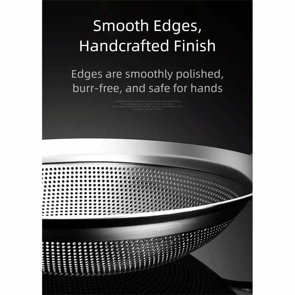 304 Stainless Steel Stainless Steel Strainer Long Handle Anti-scald Fine Mesh Filter Spoon 80 Mesh with Hanging Hole