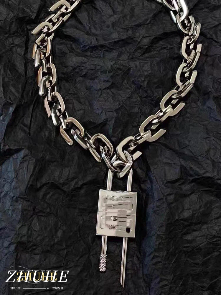 

2024 New G-Lock Necklace Hip Hop Style Copper Alloy Jewelry For Men And Women Party Gifts