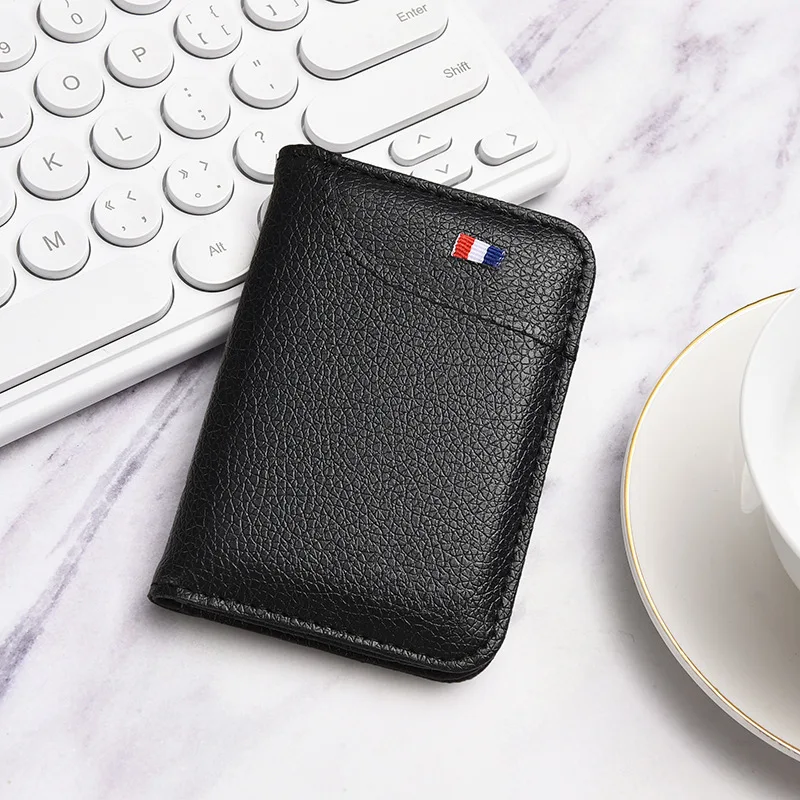 Men's Portable Card Holders Multi-functional Large-capacity Card Case Multiple Slots ID Credit Card Wallet Small Short Wallets