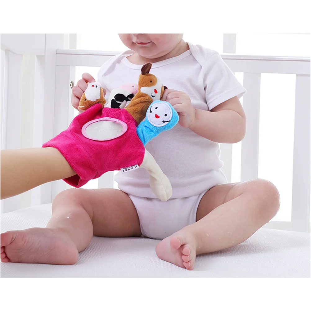 Kind Baby Gunst Poppen Handpop Cartoon Knuffel Kinderen Handschoen Zacht Speelgoed voor Baby's