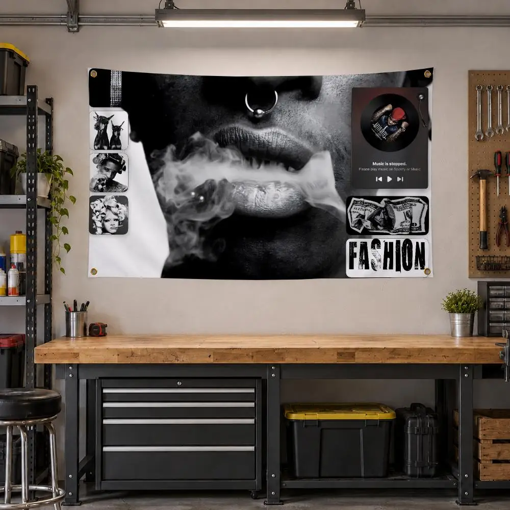 Rapper A$AP Rocky Dont Be Dumb Tour Flags Personalized Banner Flag Room Dorm Camping Picnic Garage Bar Outdoor Wall Decor