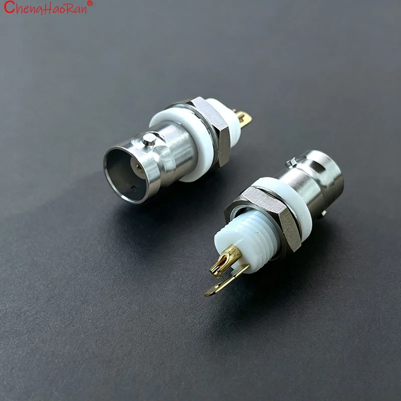 1/2/5/10PCS 50 ohm Copper Insulated BNC socket BNC-50KY Q9  Female Connector  Equipped With Nuts Washers