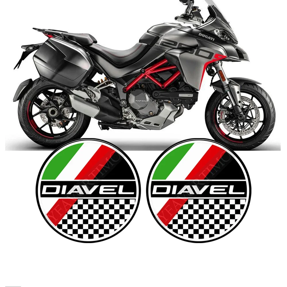 Motorcycle Tank Pad Stickers For Ducati Diavel 1260S V2 V4 Protector Fairing Emblem Logo Fender Windshield Handguard