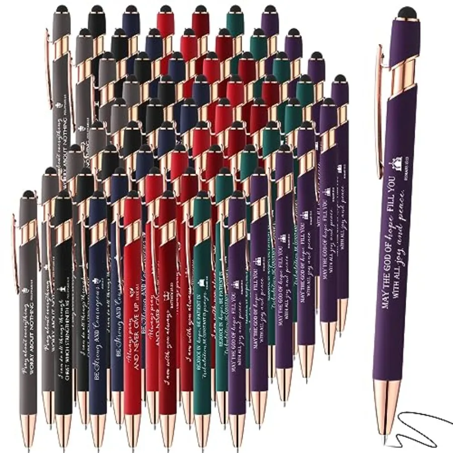 

Набор христианских ручек с цитатами из Библии, подарок на Пасху для команды, христианский стилус с вдохновляющими цитатами