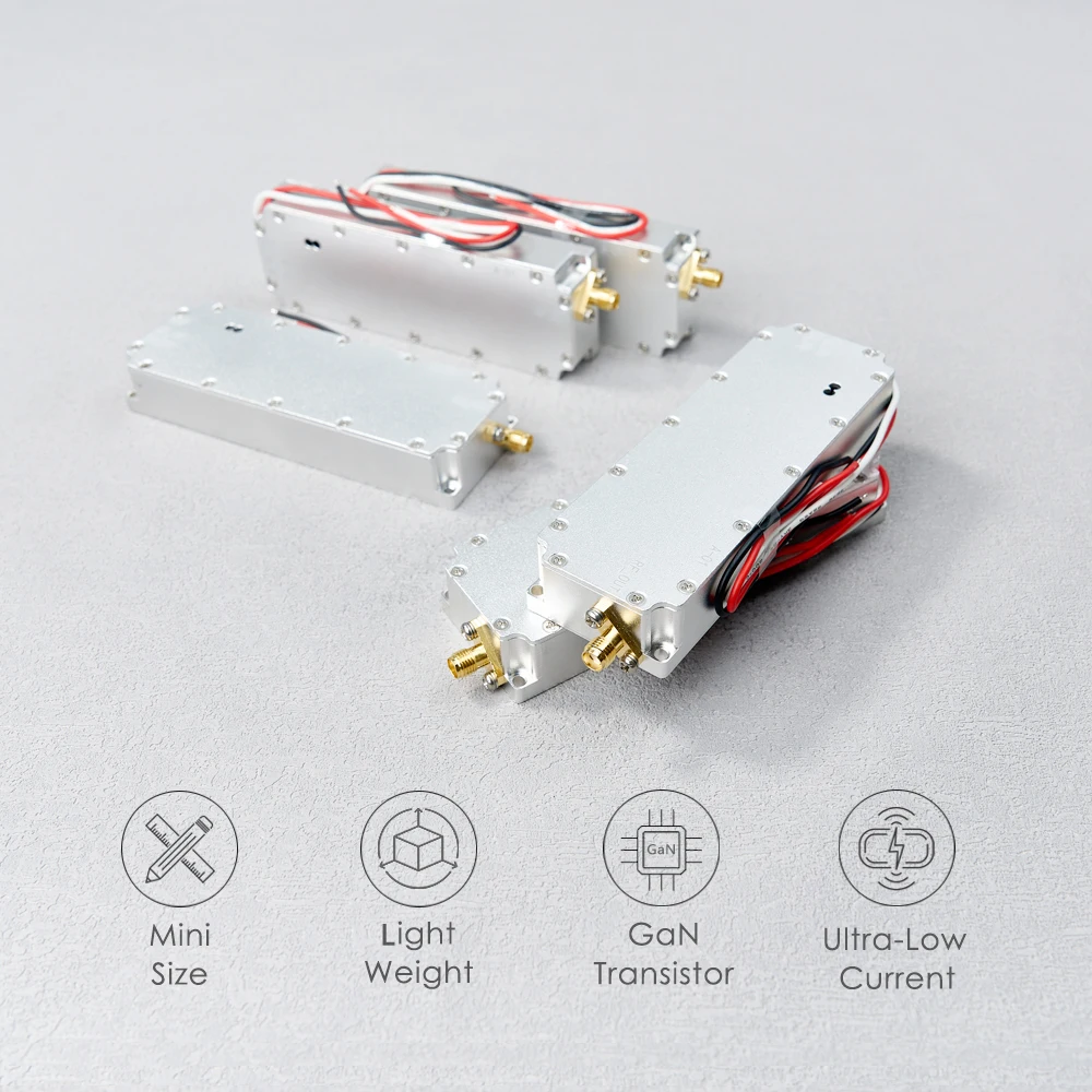 50 واط وحدة الترددات اللاسلكية مكبر كهربائي وحدة الطائرة بدون طيار SMA حماية منطقة النظام