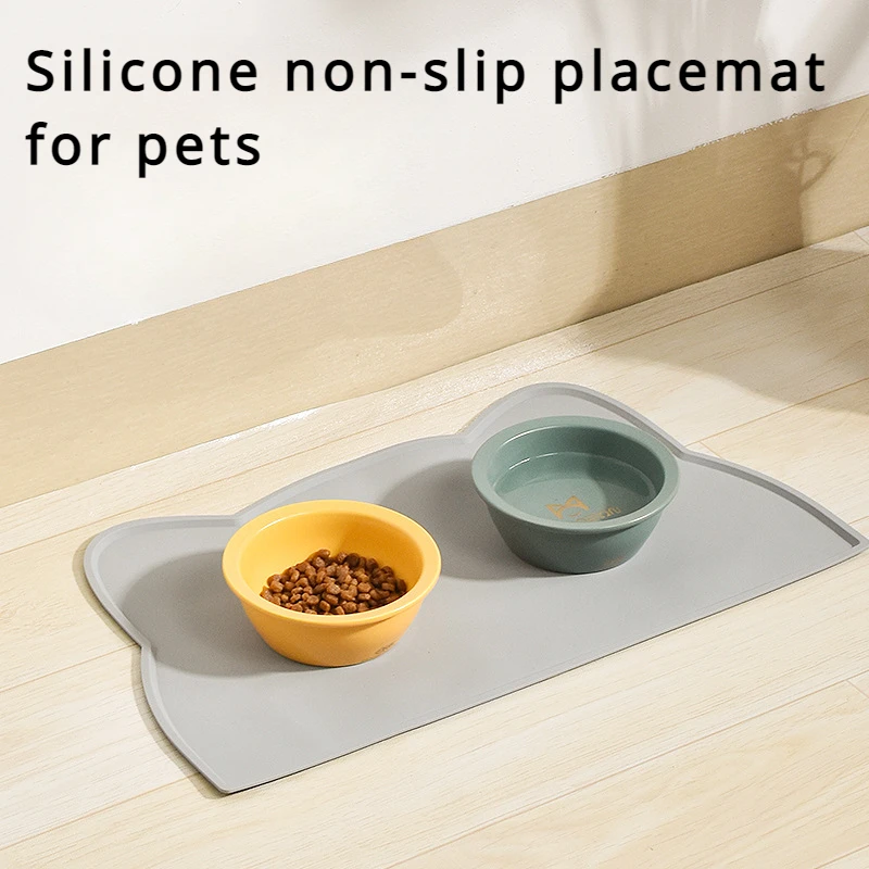 Explosion-proof Anti-spill Anti-slip Waterproof Easy To Clean Daily Necessities Pet Silicone Placemat Cat and Dog Mat Placemat