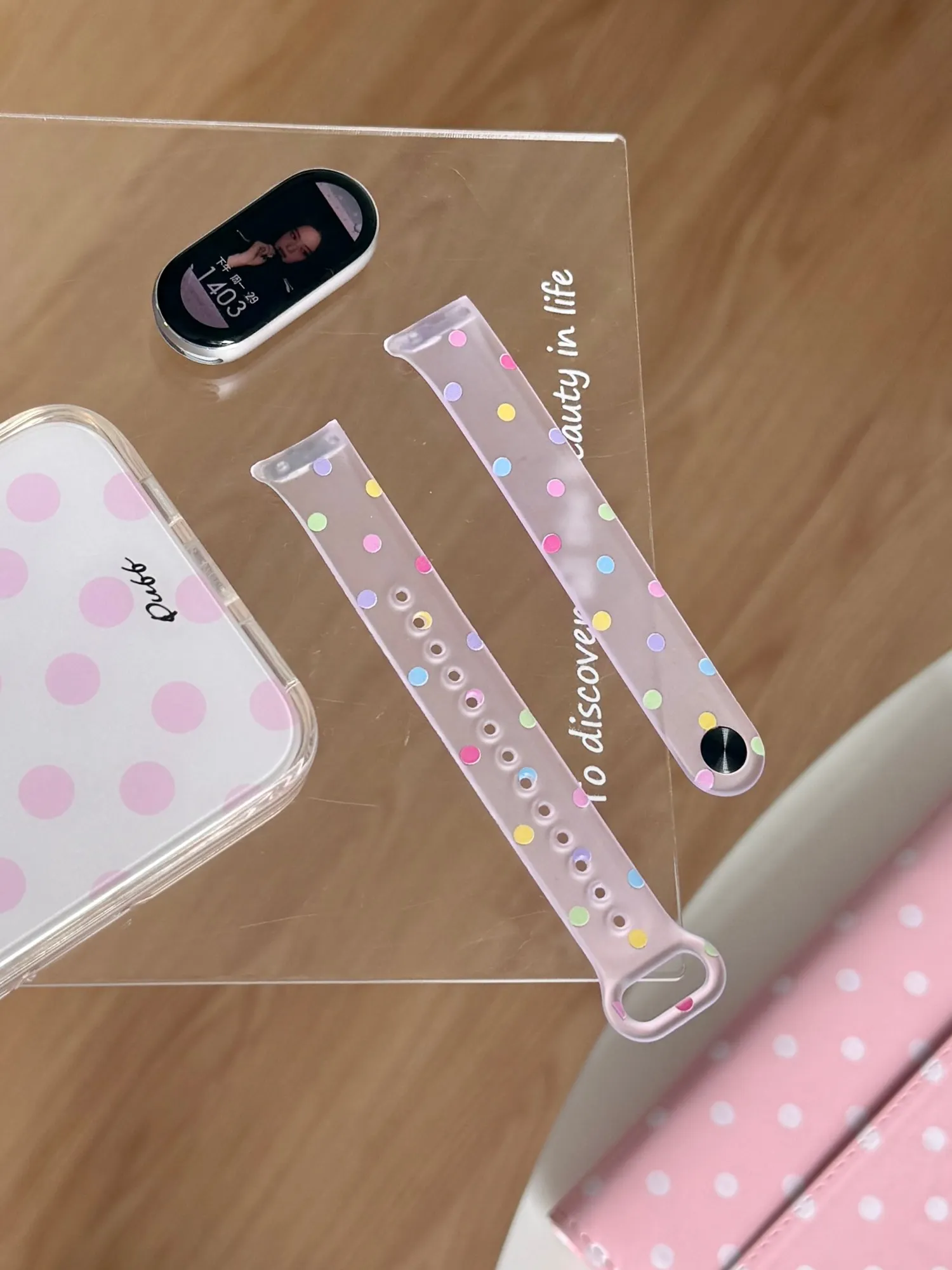 Advanced Transparent colorful Dots Silicone Strap For Xiaomi Band 10 9 8 NFC Accessories Strap