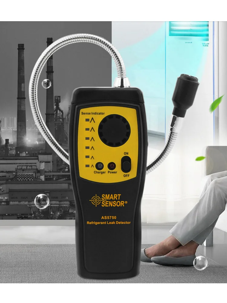 

SMART SENSOR AS5750 Refrigerant Leak Detector High Sensitive USB Rechargeable Halogen Leak Detector