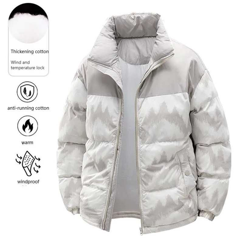 

Новые зимние мужские парки, ветрозащитное утепленное хлопковое пальто на флисовой подкладке, высококачественная куртка с воротником-стойкой, верхняя одежда, спортивная одежда