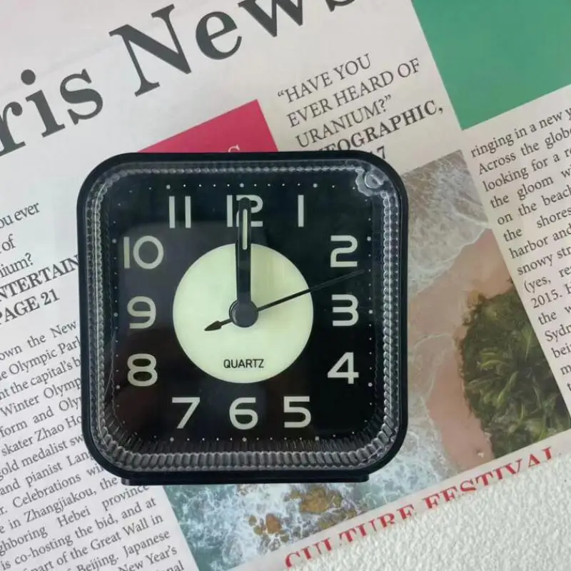 

Modern Luminous Alarm Clock Mute Timer For Students And Children Wake-up Artifact Square Clock Bedroom Bedside Desktop Desk Cloc