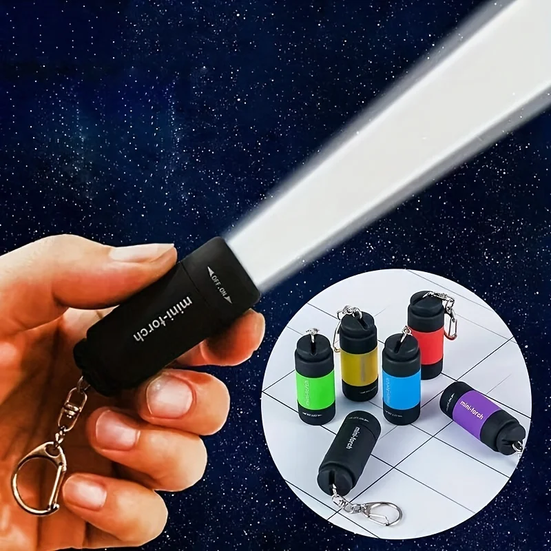 

Outdoor LED Micro Pocket Flashlight Portable Campi Supplies USB Keychain Flashlight Waterproof Outdoor Hiking Camping Flashlight