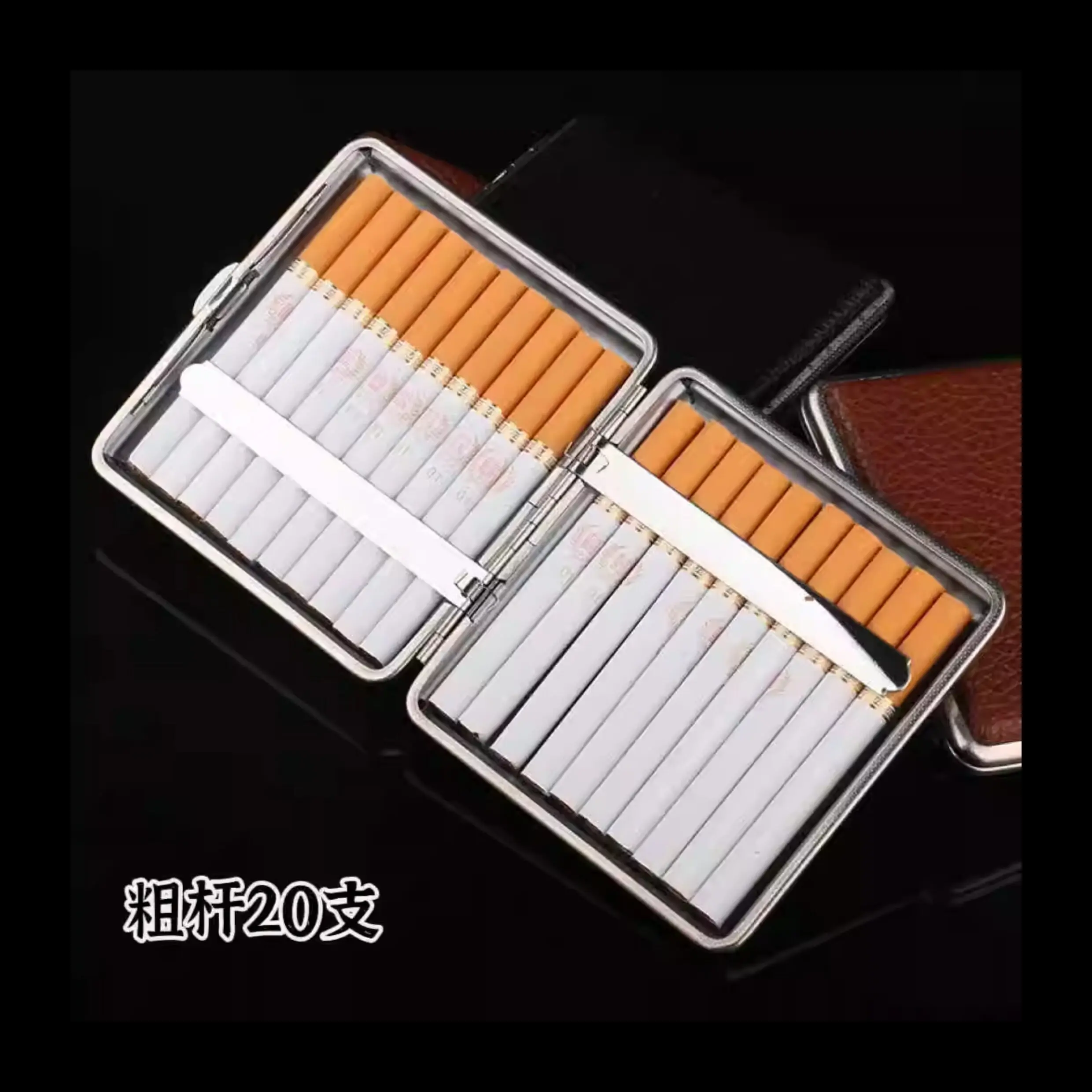 Punk Dark Style Skull Cigarette Case for Smokers Handmade 20 King Size Standard Cigarettes Box Portable Skull Cigarette Holder
