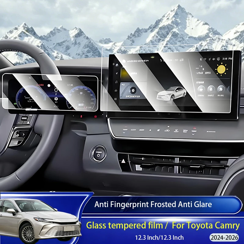 For Toyota Camry 9th generation 2024-2026 matte anti glare protective film, GPS screen and reinforced glass LCD screen -