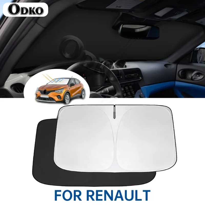 Pára-brisa pára-sol viseira do carro janela dianteira guarda-sol capa para renault megane clio espace arkana captur carro viseira de sol