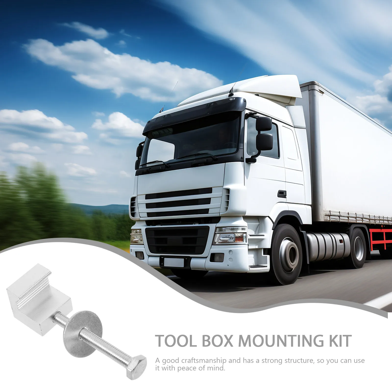 4Pcs Stylish Aluminum J Hook Truck Toolbox Clamp Versatile Tool Box Mounting Kit for Car Modification Repair Compatible with