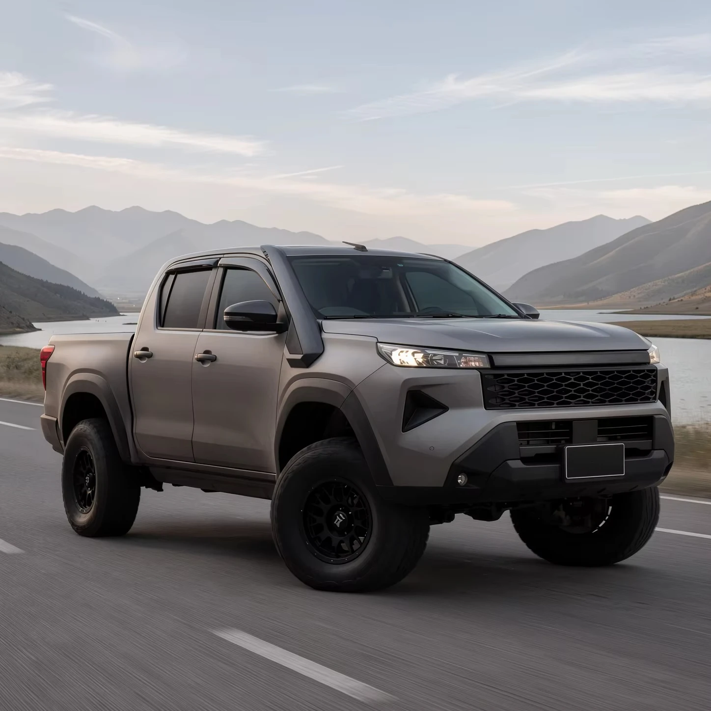 Textured Matte Black Off Road Car Snorkel for Toyota Hilux Travo 2025 2026 4WD Heavy Duty Wading Throat 4x4 Accessories