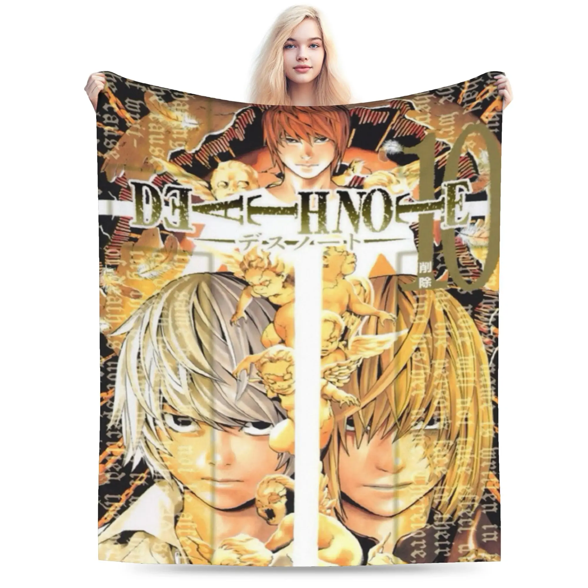 deaths notes anime catoon Blankets Soft Fleece Novelty Gift  Throw Blankets Bedding Throws