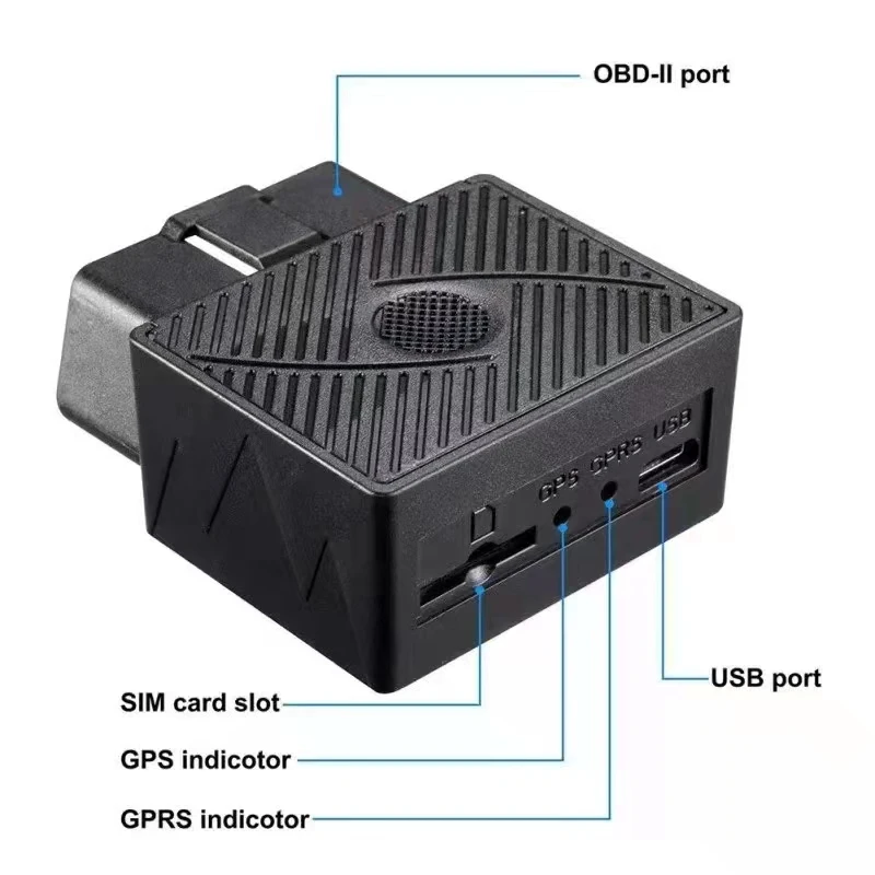 Obd / Obd2 Gsm Car Gps Tracker Gprs Lbs / Gps Position Tracking Locator Real Time Tracking Geo -Fence Overspeed Alarm