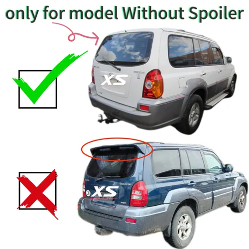 Imagen 2 del producto Puntales de soporte de elevación de puerta trasera para Hyundai Terracan HP 2001-2007 sin alerón maletero amortiguadores amortiguadores cilindros varilla 2 uds