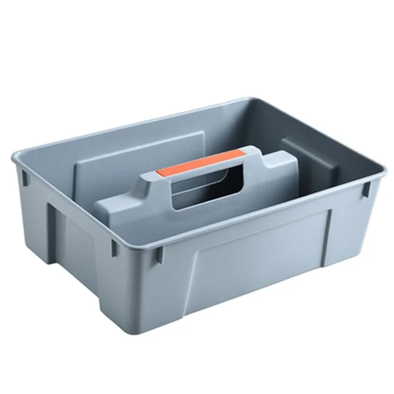 2 Dividers Tool Storage Box Portable Plastic Hardware Toolbox with Handle Home