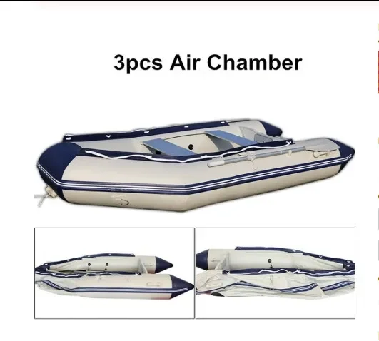 China Manufacture Rubber Inflatable Laminated  PVC Fishing Boat  Kayak Rowing Boats with with aluminum floor with CE