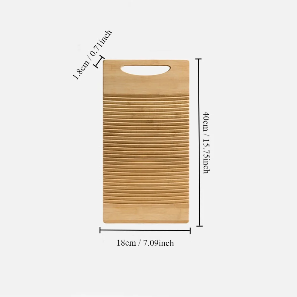 Anti-slip Wooden Washboard Laundry Cleaning Board with Hanging Hole Scrub Board Washing Board for Laundry Room
