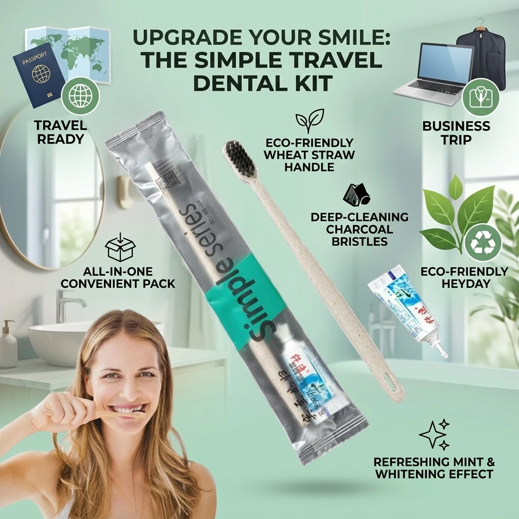 Individually Packaged Disposable Toothbrush Set With Toothpaste For Travel & Camping Food-Grade Safe Bristles For Hotel Airline