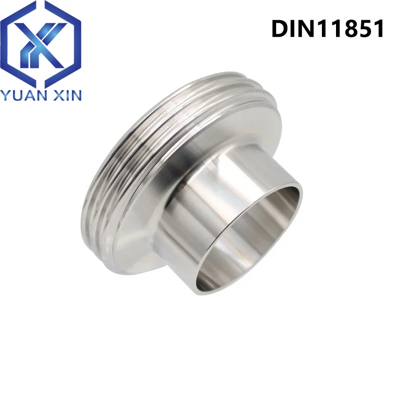 DIN11851 round thread cloud head welding union sanitary food grade union pipe fittings stainless steel