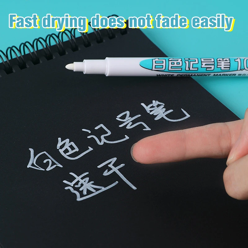 1Pcs Oily Waterproof White Marker Pen Graffiti Pens Tire Painting Notebook Tyre Tread Environmental Pen