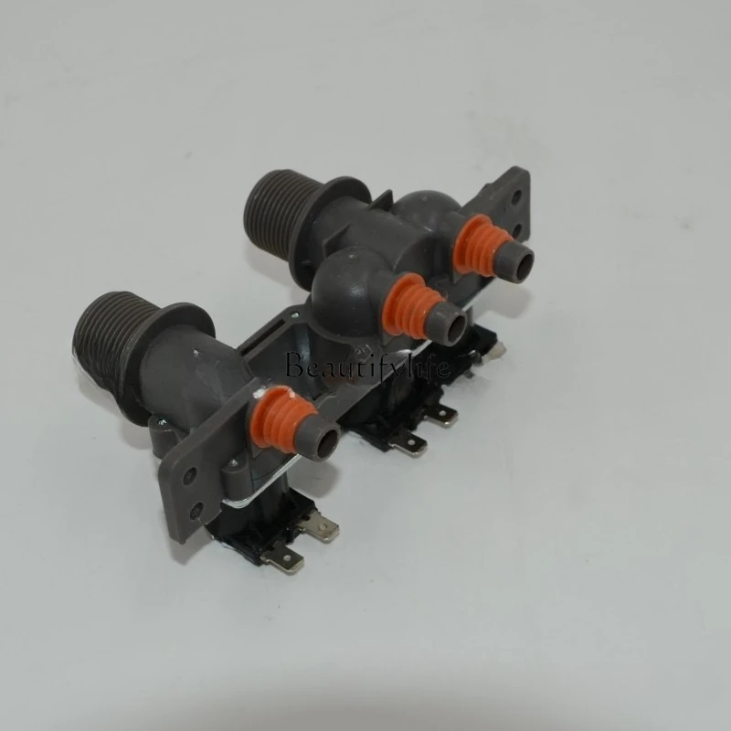 Washing machine three-head water inlet valve, one inlet and three outlet water inlet solenoid valve