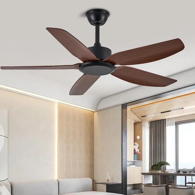 Retro Black Ceiling Fan Large Airflow Quiet Remote Control Fan for Home Living Room Restaurant Commercial Use