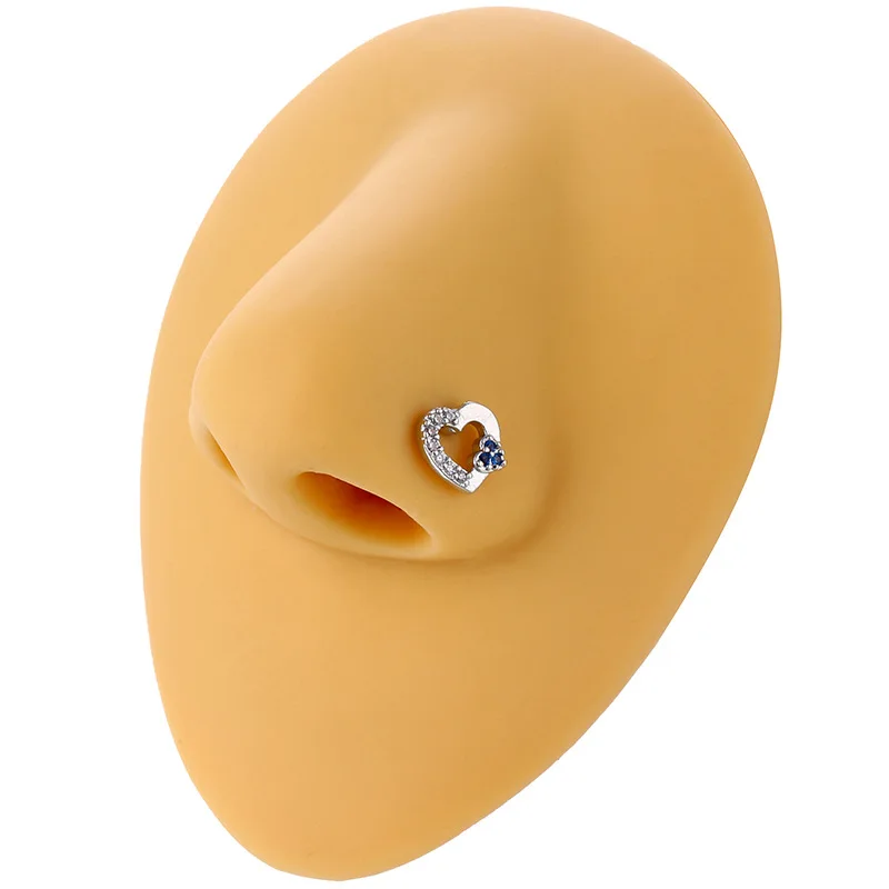 Drperfect Nose Rings Studs for Women Surgical Steel 20G Nose Hoop Corkscrew L Shaped Nose Stud Nose Ring Nose Piercing Jewelry